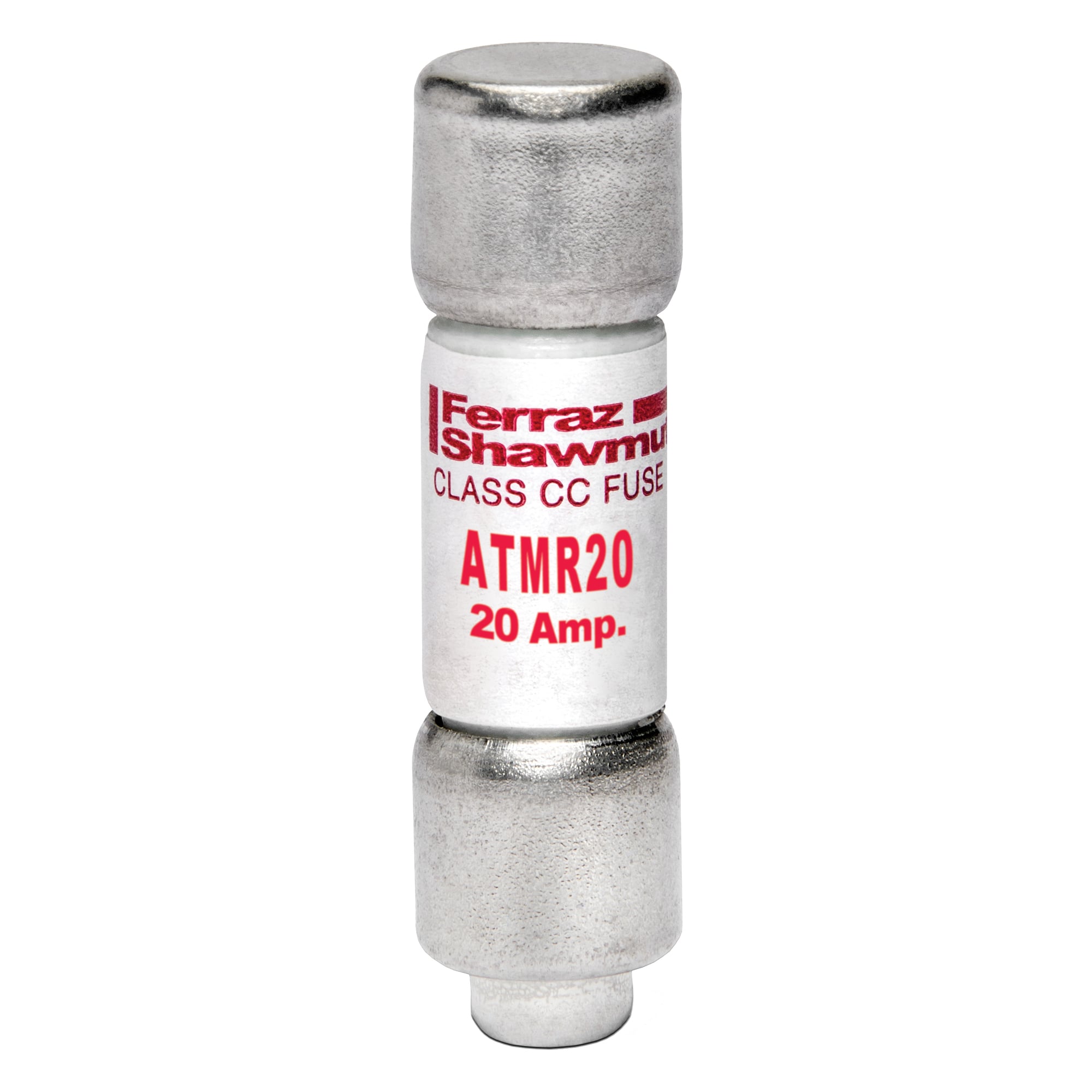 ATMR20 Amp-Trap ATMR Fast Acting Fuse, 20 A, 600 V AC/DC, 200/100 kA Interrupt, CC Class, Cylindrical Body