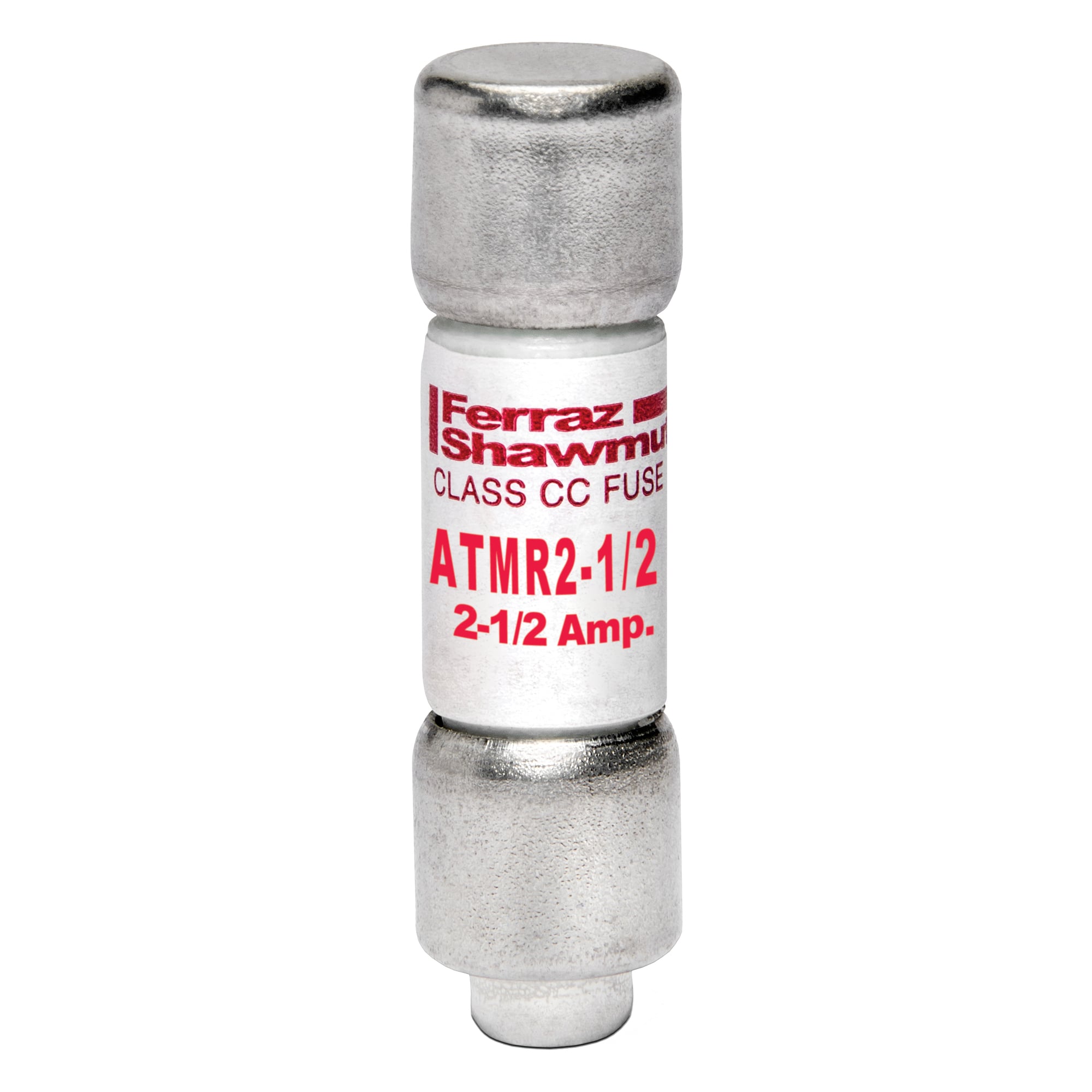ATMR2-1/2 Amp-Trap Current Limiting Low Voltage Fast Acting Fuse, 2.5 A, 600 V AC/DC, 200/100 kA, Class CC, Cylindrical Body