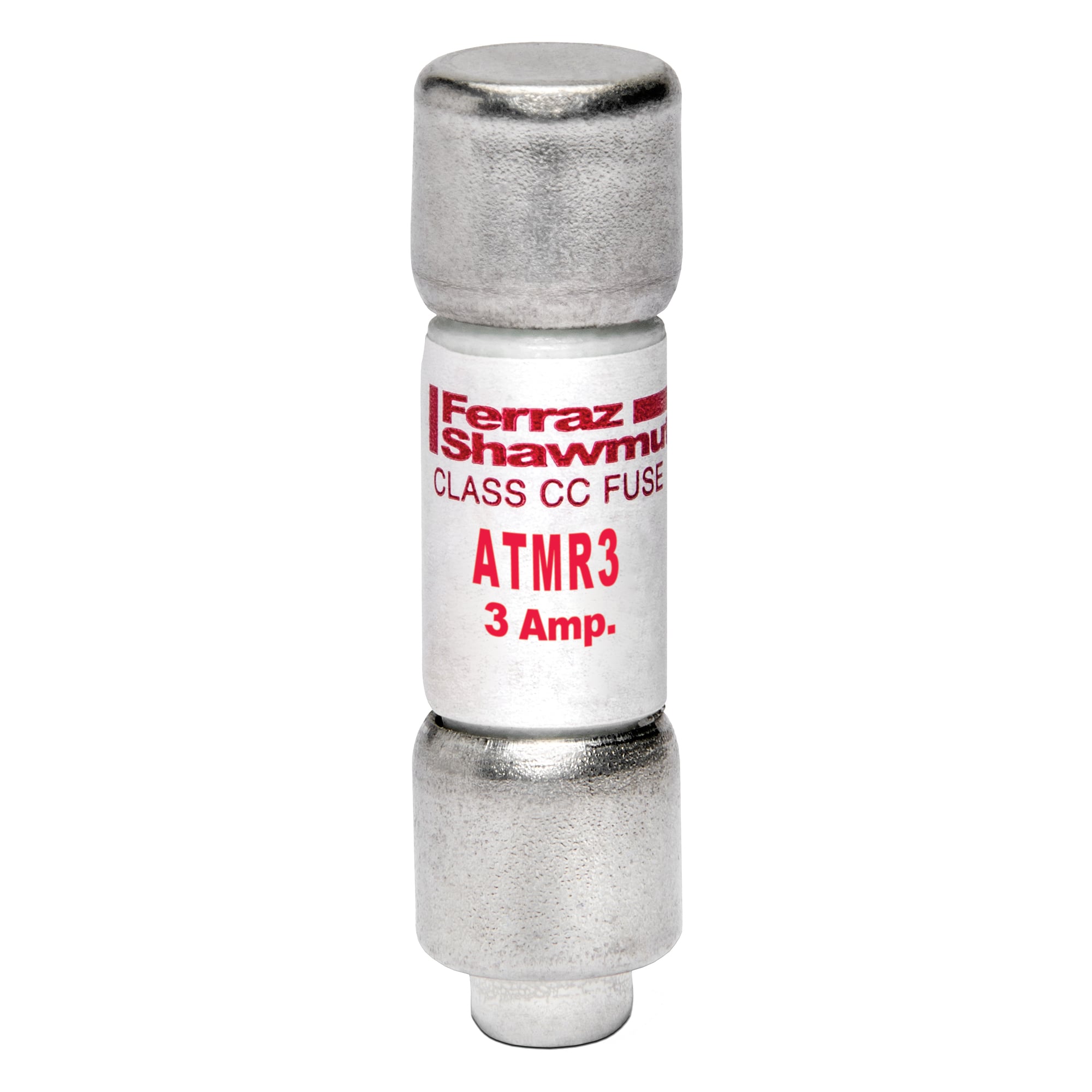 ATMR3 Amp-Trap Current Limiting Low Voltage Fast Acting Fuse, 3 A, 600 V AC/DC, 200/100 kA, Class CC, Cylindrical Body