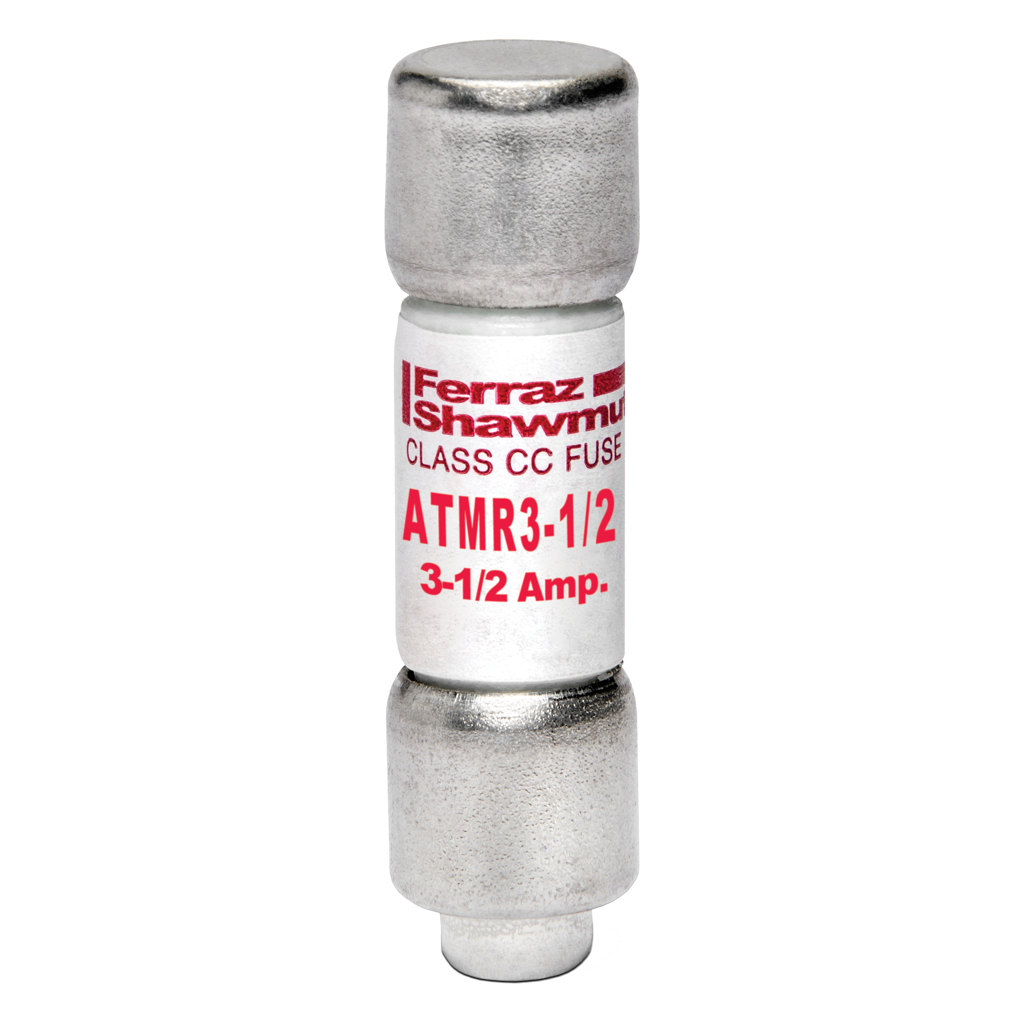 ATMR3-1/2 Amp-Trap Current Limiting Low Voltage Fast Acting Fuse, 3.5 A, 600 V AC/DC, 200/100 kA, Class CC, Cylindrical Body