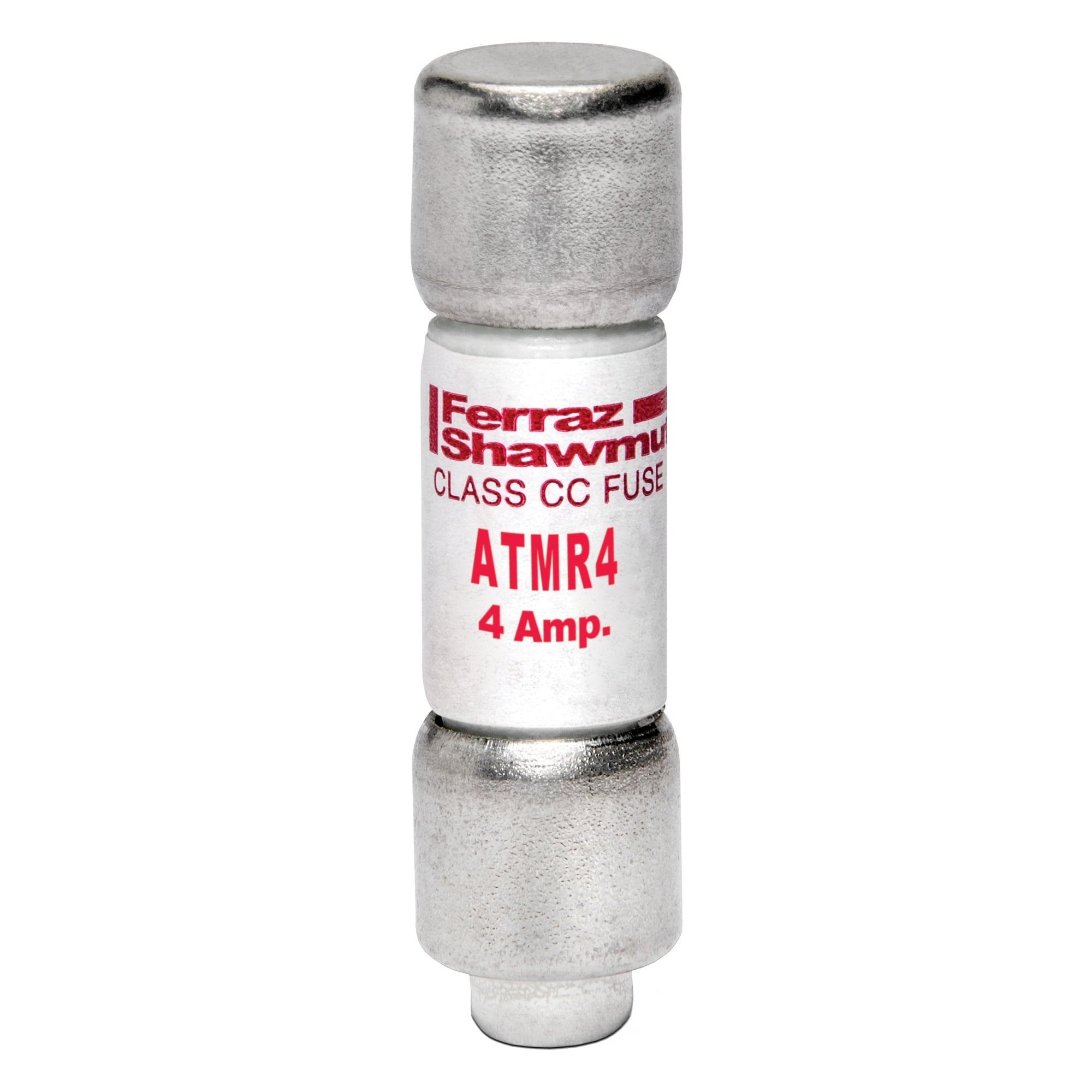 ATMR4 Amp-Trap Current Limiting Low Voltage Fast Acting Fuse, 4 A, 600 V AC/DC, 200/100 kA, Class CC, Cylindrical Body