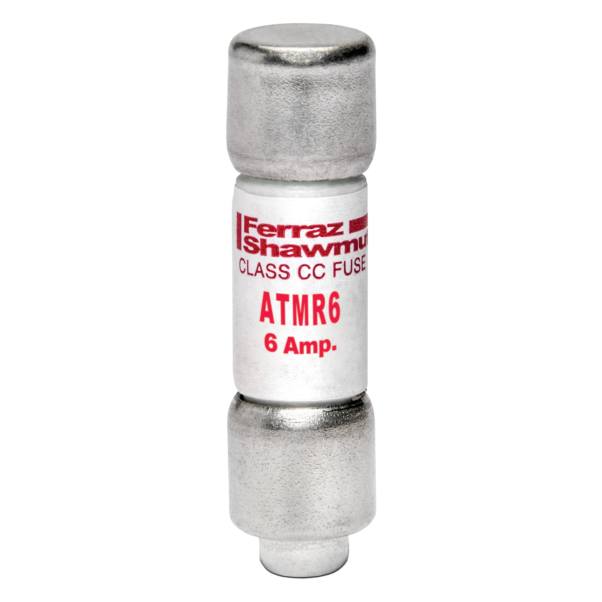 ATMR6 Amp-Trap Current Limiting Low Voltage Fast Acting Fuse, 6 A, 600 V AC/DC, 200/100 kA, Class CC, Cylindrical Body