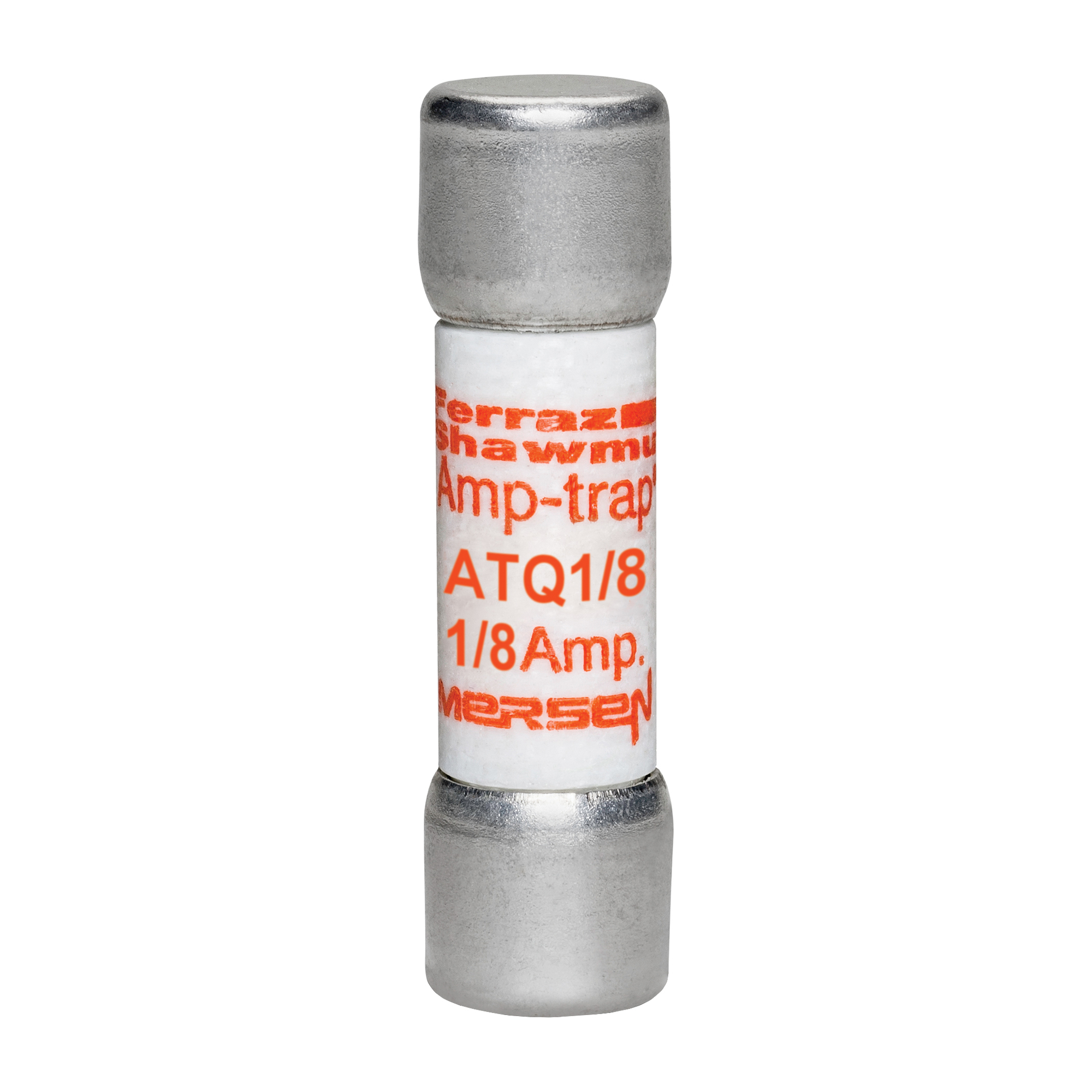 ATQ1/8 Amp-Trap Low Voltage Time Delay Fuse, 0.125 A, 500 V AC, 10 kA, Class Midget, Cylindrical Body