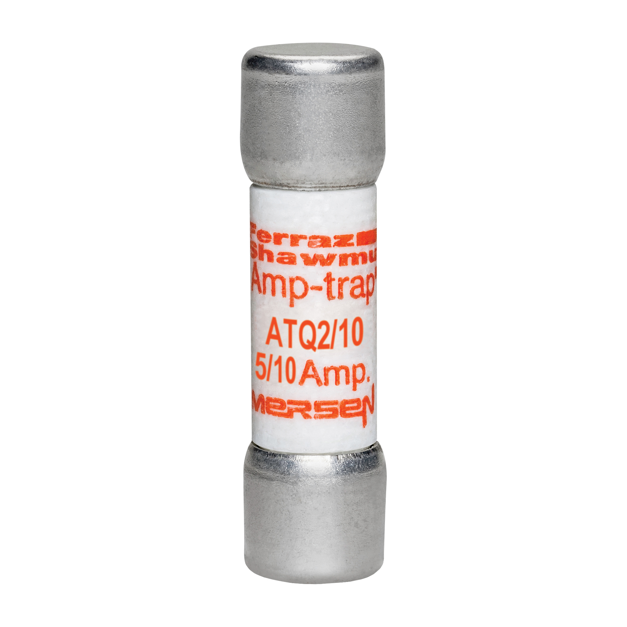 ATQ2/10 Amp-Trap Low Voltage Time Delay Fuse, 0.2 A, 500 V AC, 10 kA, Class Midget, Cylindrical Body