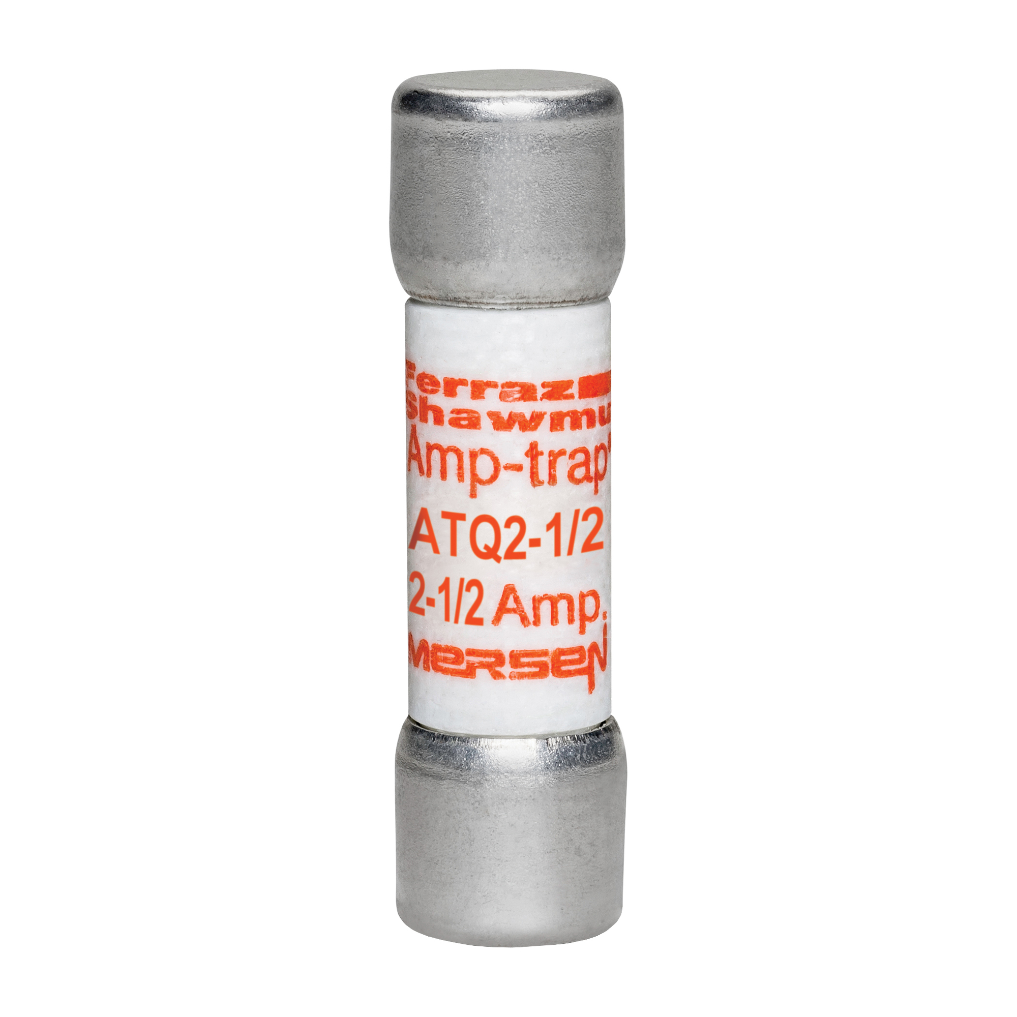 ATQ2-1/2 Amp-Trap Low Voltage Time Delay Fuse, 2.5 A, 500 V AC, 10 kA, Class Midget, Cylindrical Body