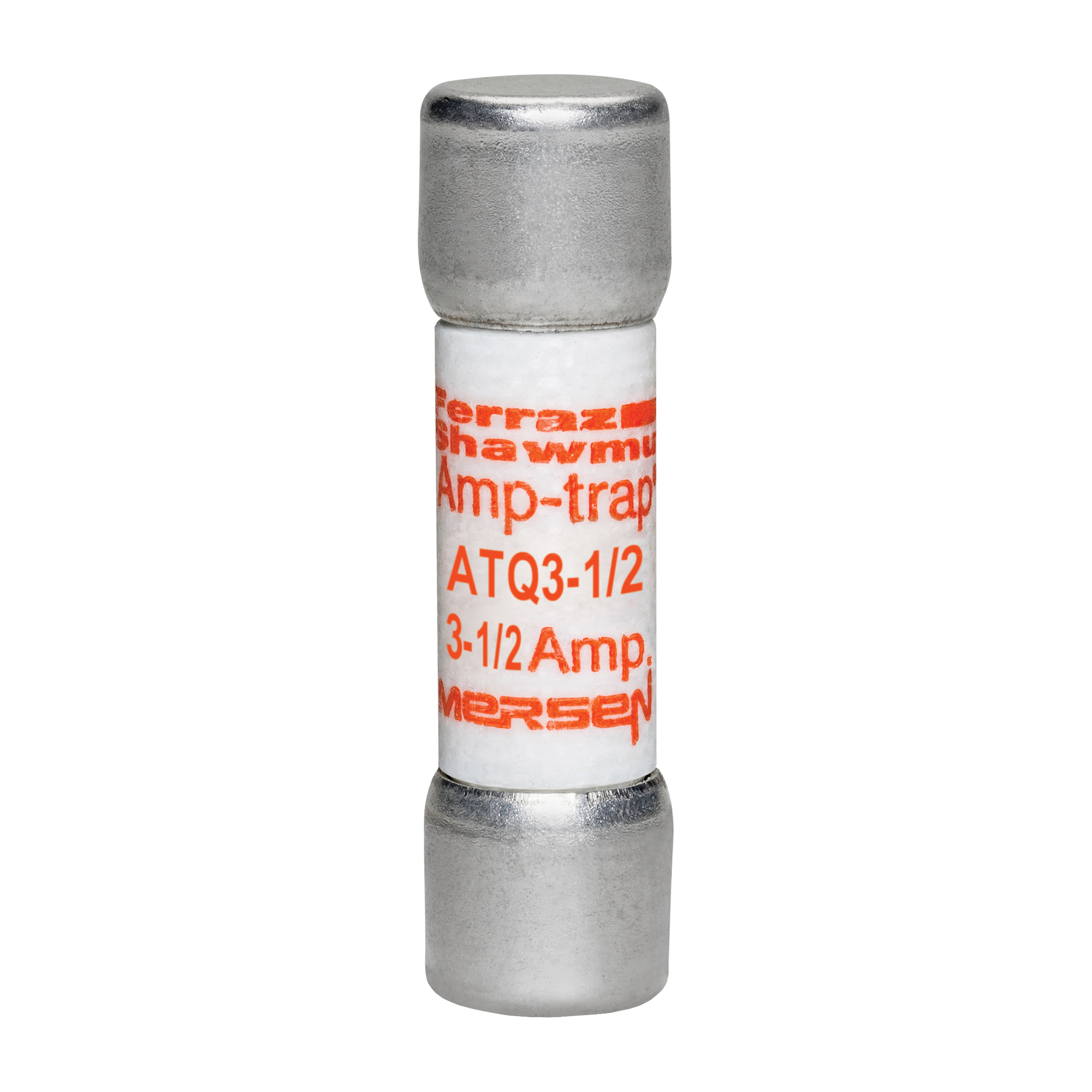 ATQ3-1/2 Amp-Trap Low Voltage Time Delay Fuse, 3.5 A, 500 V AC, 10 kA, Class Midget, Cylindrical Body