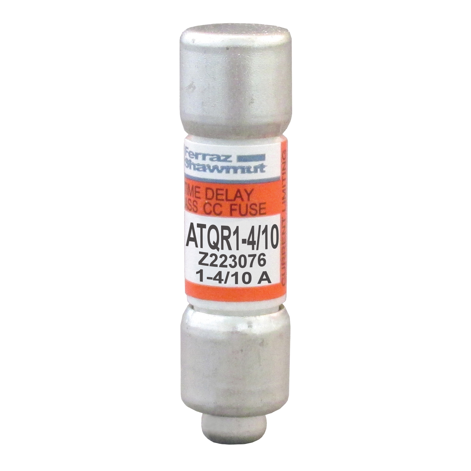 ATQR1-4/10 Amp-Trap 2000 SmartSpot Current Limiting Low Voltage North American Time Delay Power Fuse, 1.4 A, 600 V AC, 200 kA Interrupt, CC Class, Cylindrical Body