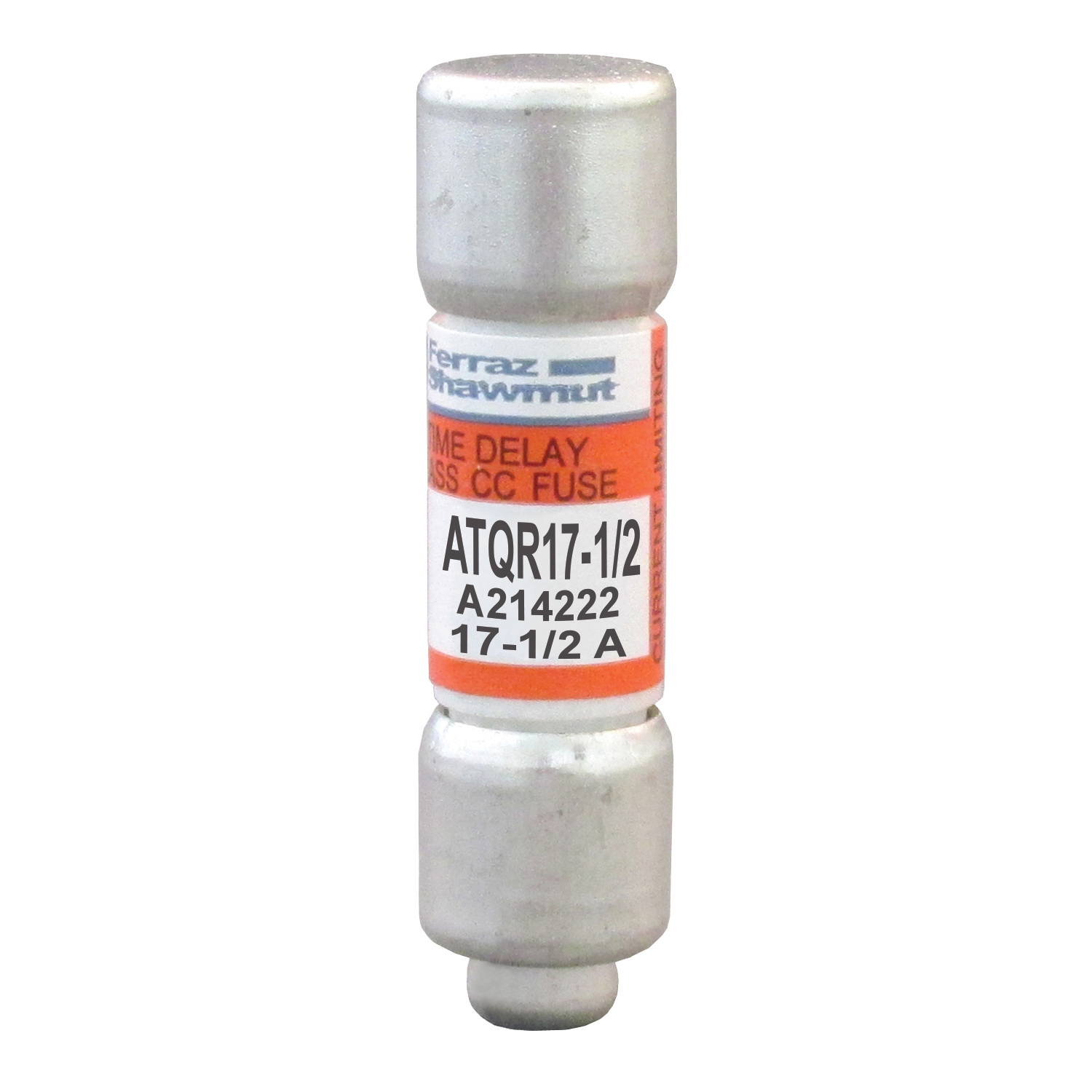 ATQR17-1/2 Amp-Trap 2000 SmartSpot Current Limiting Low Voltage North American Time Delay Power Fuse, 17.5 A, 600 V AC, 200 kA Interrupt, CC Class, Cylindrical Body