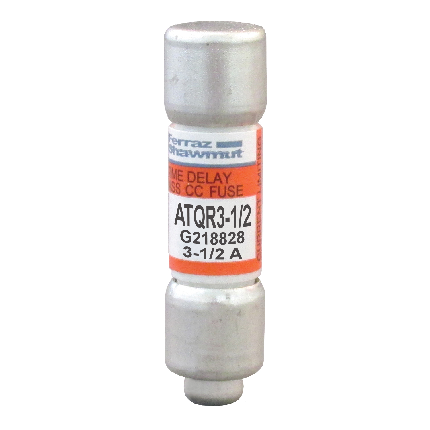 ATQR3-1/2 Amp-Trap 2000 SmartSpot Current Limiting Low Voltage North American Time Delay Power Fuse, 3.5 A, 600 V AC, 200 kA Interrupt, CC Class, Cylindrical Body