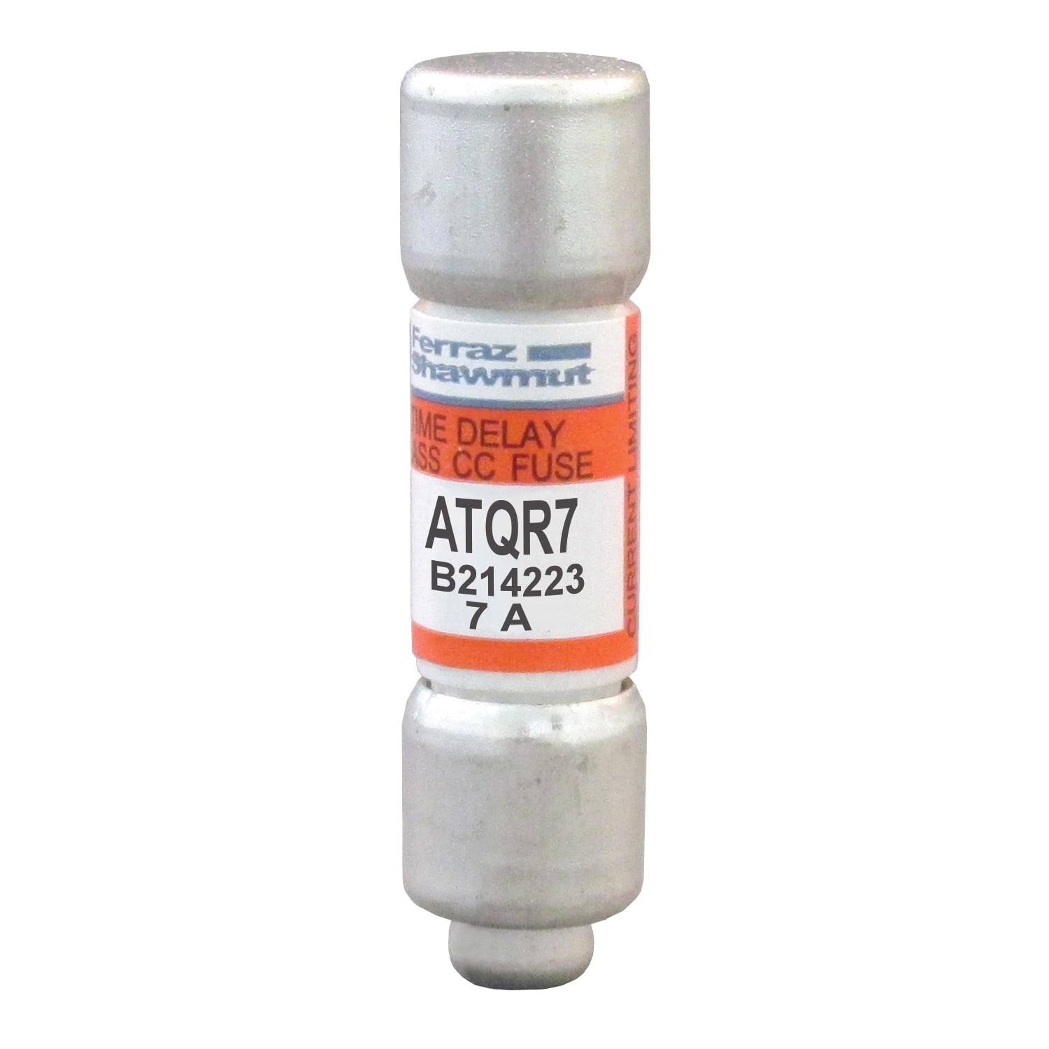 ATQR7 Amp-Trap 2000 SmartSpot Current Limiting Low Voltage North American Time Delay Power Fuse, 7 A, 600 V AC, 200 kA Interrupt, CC Class, Cylindrical Body