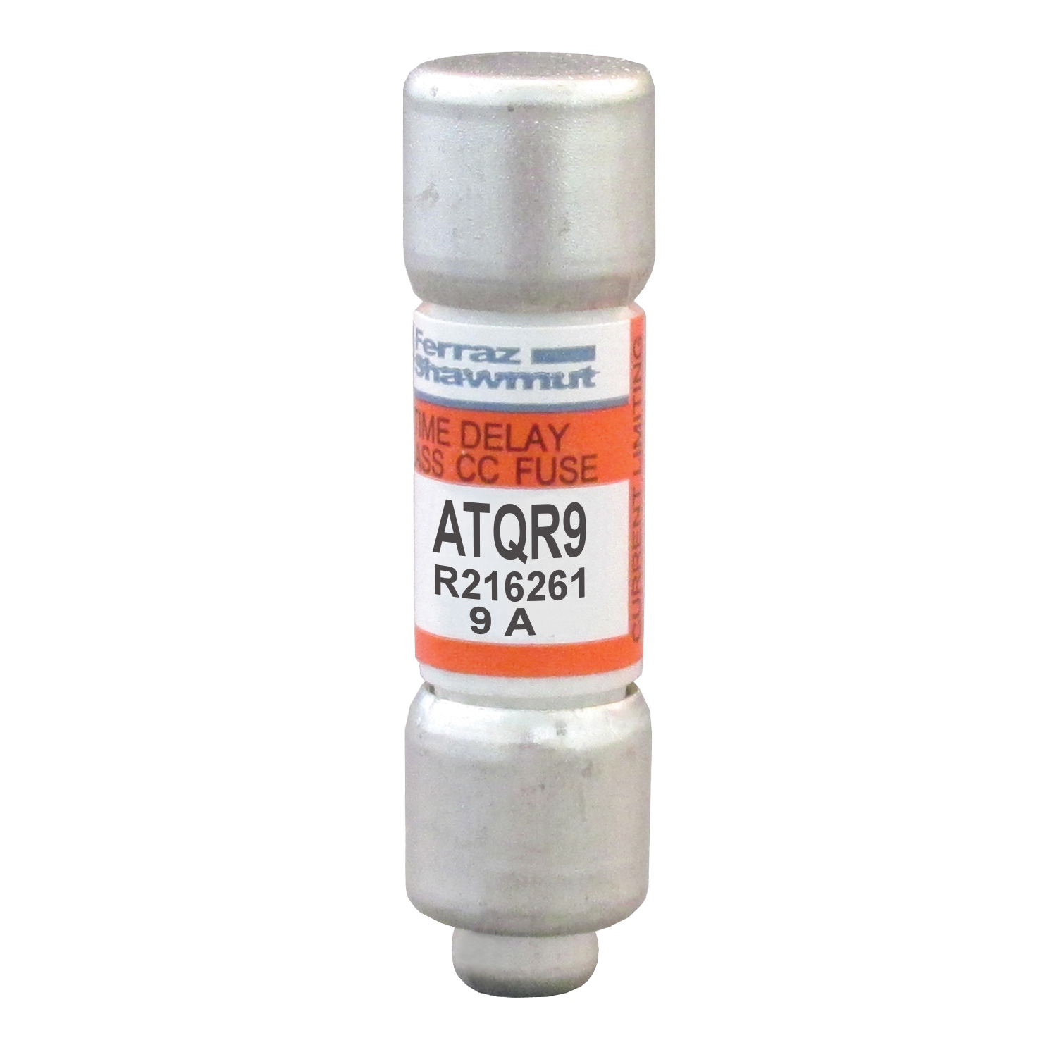 ATQR9 Amp-Trap 2000 SmartSpot Current Limiting Low Voltage North American Time Delay Power Fuse, 9 A, 600 V AC, 200 kA Interrupt, CC Class, Cylindrical Body