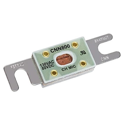 CNN800 Special Purpose Fuse, 800 A, 130 V AC/80 V DC, 2.5 kA Interrupt, Very Fast Acting Speed