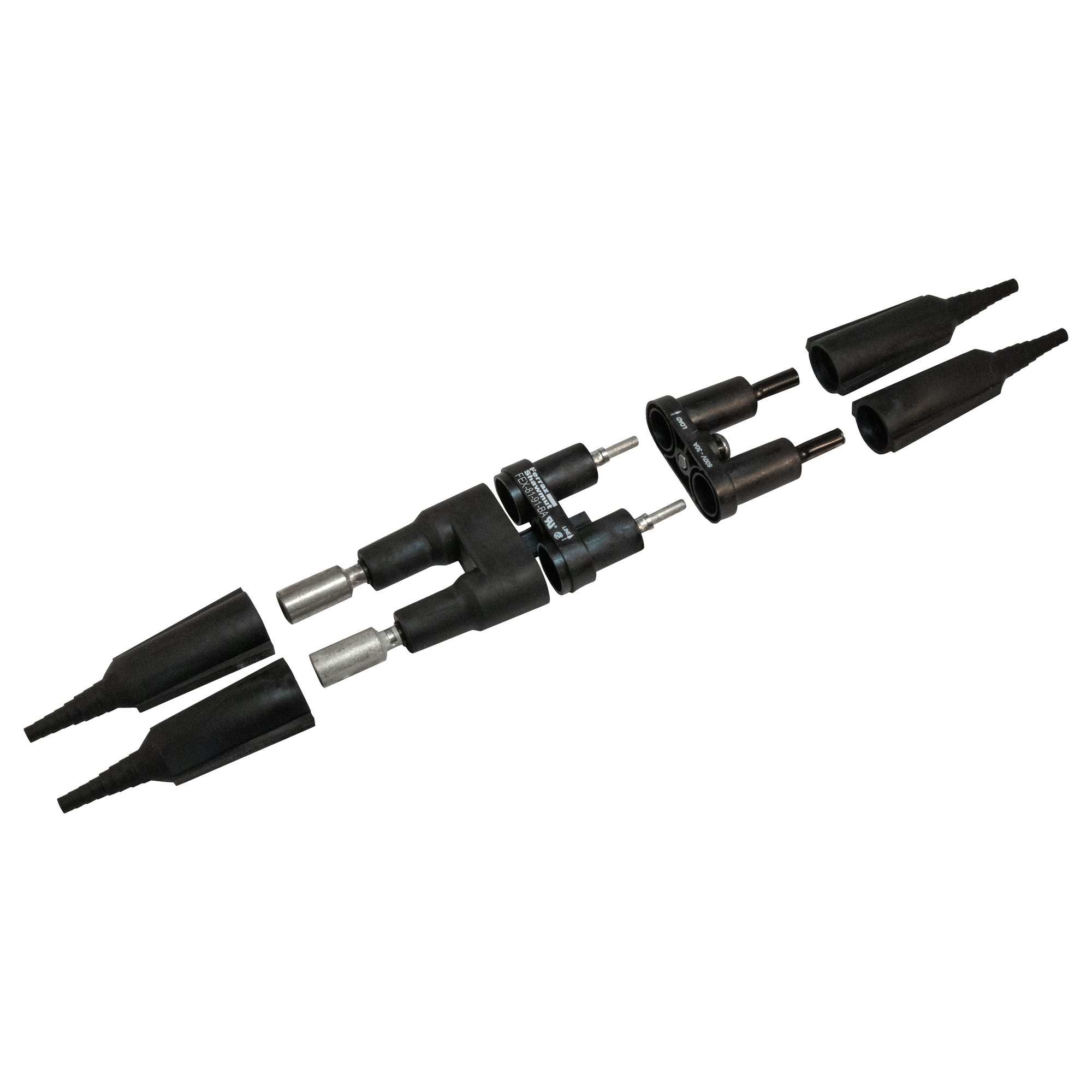FEX-81-91-BA FEX Breakaway Fuse Holder With FSB1 and FSB2 Insulated Boot, 600 V AC/DC, 30 A, 12 to 2 AWG Wire, 2 Poles