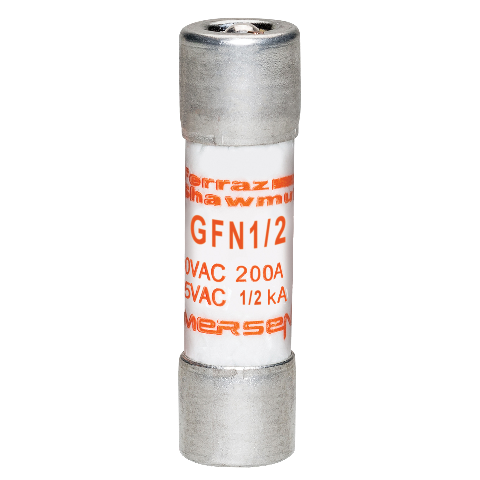 GFN1/2 Low Voltage Time Delay Fuse, 0.5 A, 250 V AC, 0.2 kA, Class Midget, Cylindrical Body