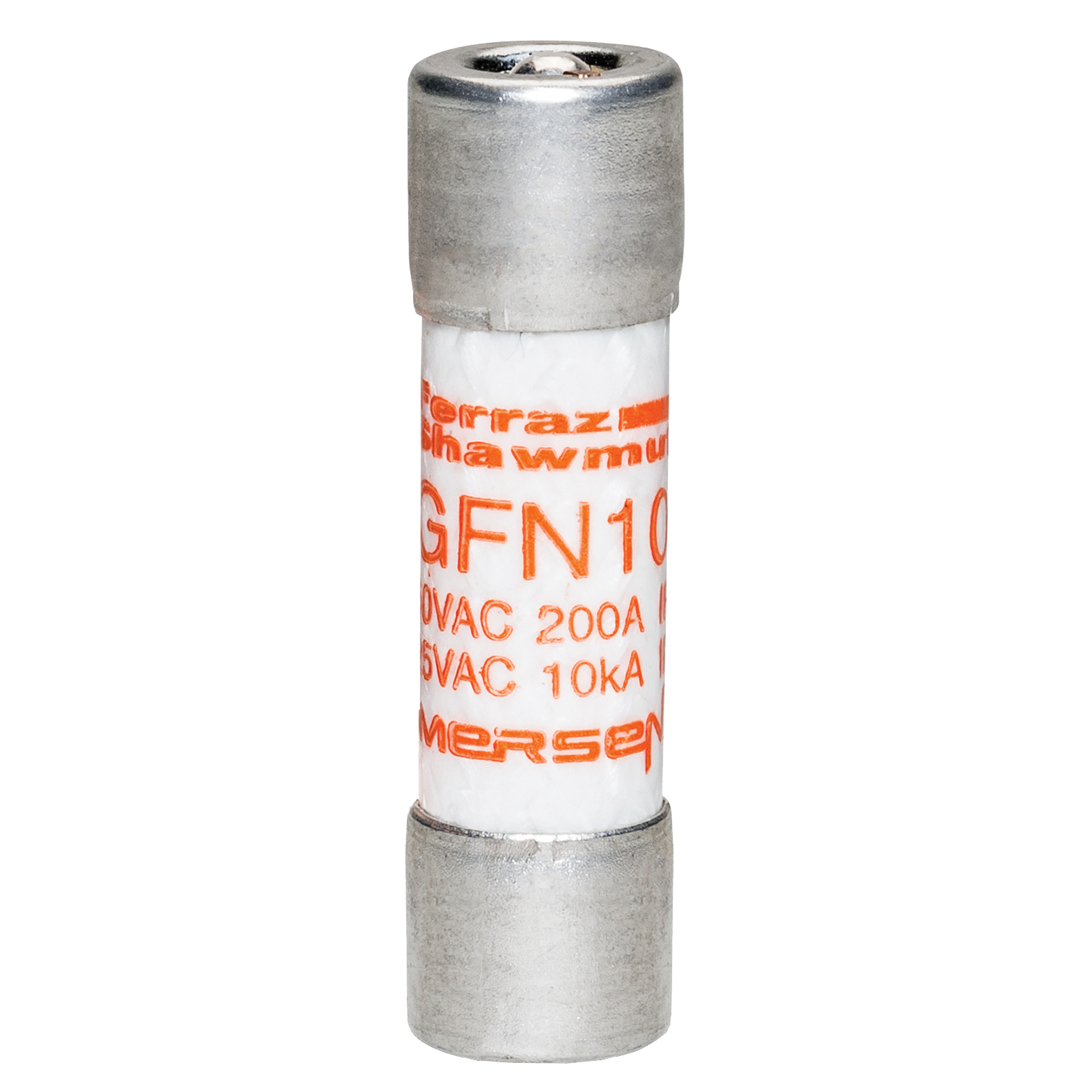 GFN10 Low Voltage Time Delay Fuse, 10 A, 250 V AC, 0.2 kA, Class Midget, Cylindrical Body