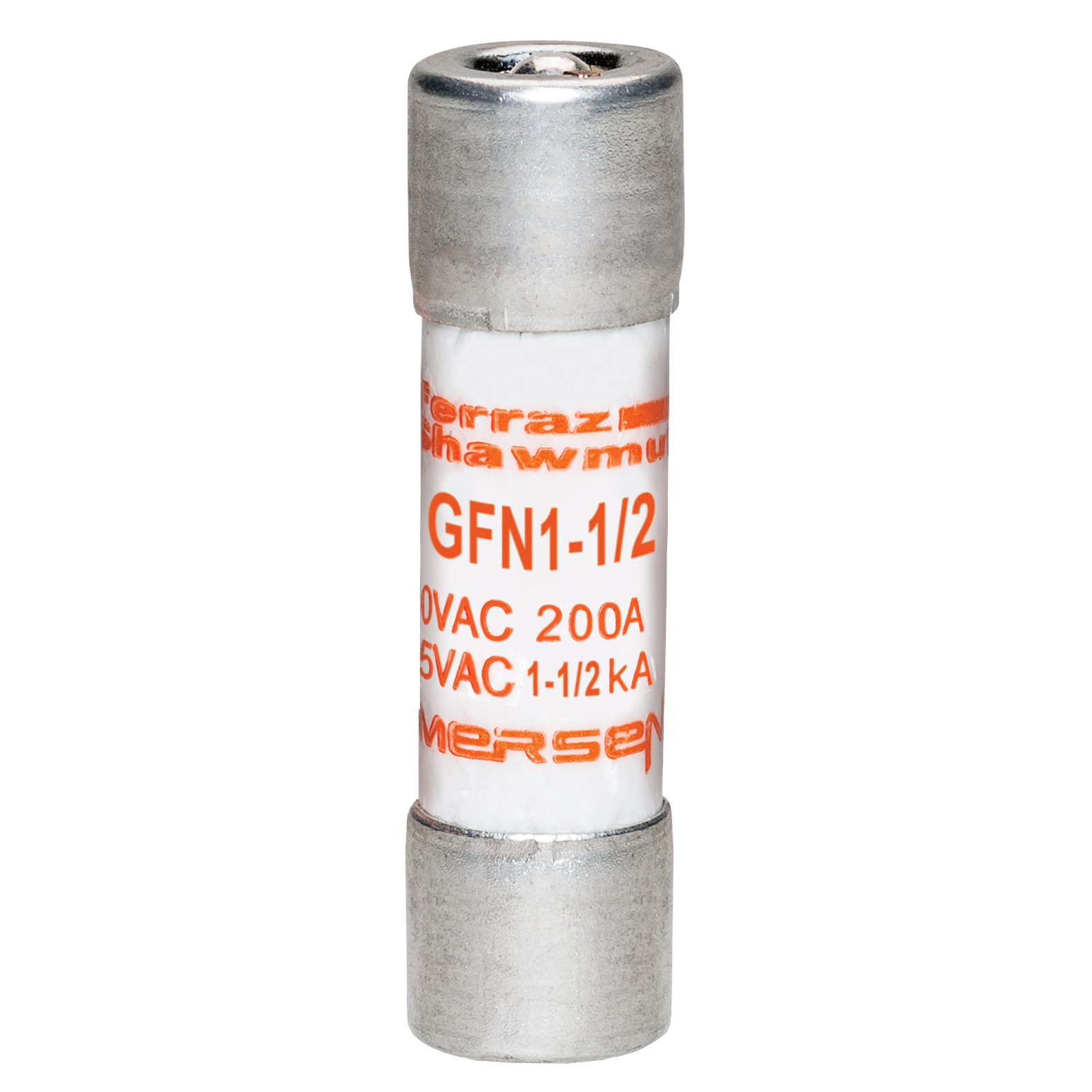 GFN1-1/2 Low Voltage Time Delay Pin Indicator Midget Fuse, 1.5 A, 250 V AC, 0.2 kA, Class Midget, Cylindrical Body