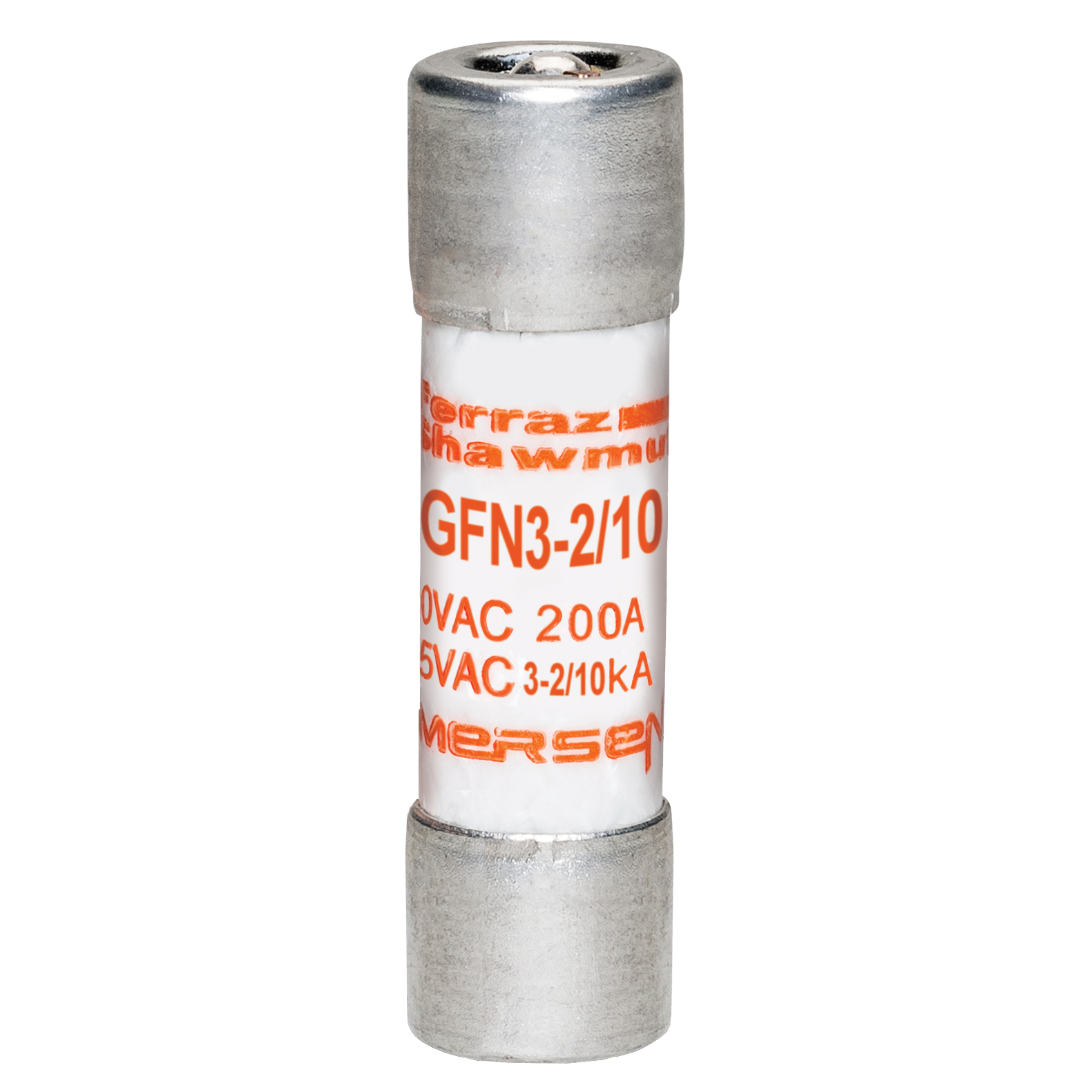 GFN3-2/10 Low Voltage Time Delay Fuse, 3.2 A, 250 V AC, 0.2 kA, Class Midget, Cylindrical Body