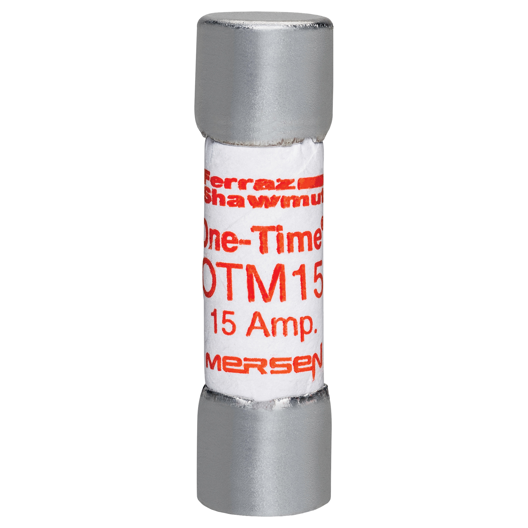 OTM15 Low Voltage Fast Acting Fuse, 15 A, 250 V AC, 10 kA, Class Midget, Cylindrical Body