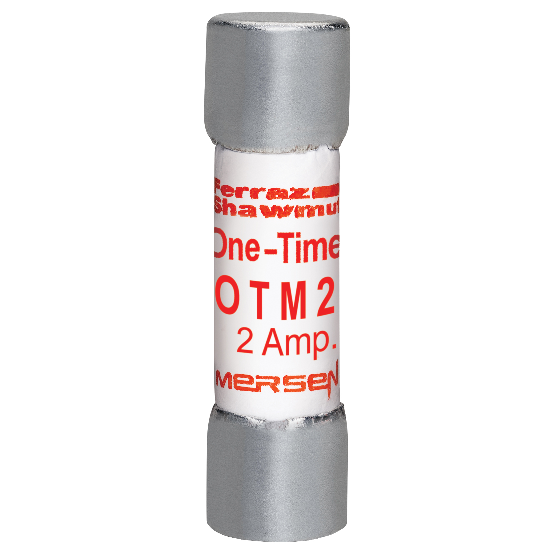 OTM2 Low Voltage Fast Acting Fuse, 2 A, 250 V AC, 10 kA, Class Midget, Cylindrical Body