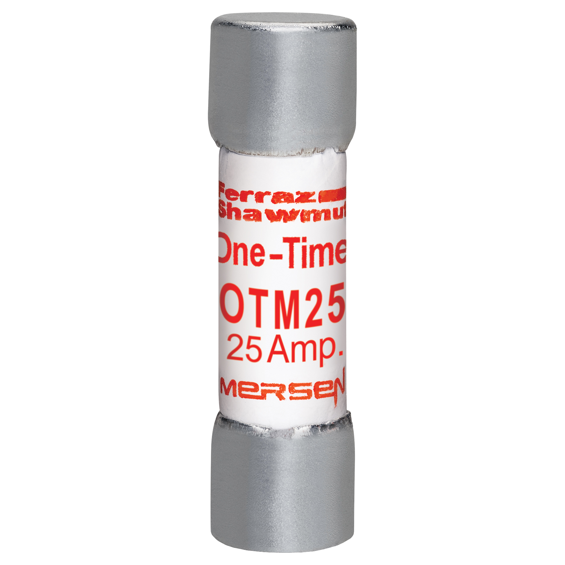OTM25 Low Voltage Fast Acting Fuse, 25 A, 250 V AC, 10 kA, Class Midget, Cylindrical Body