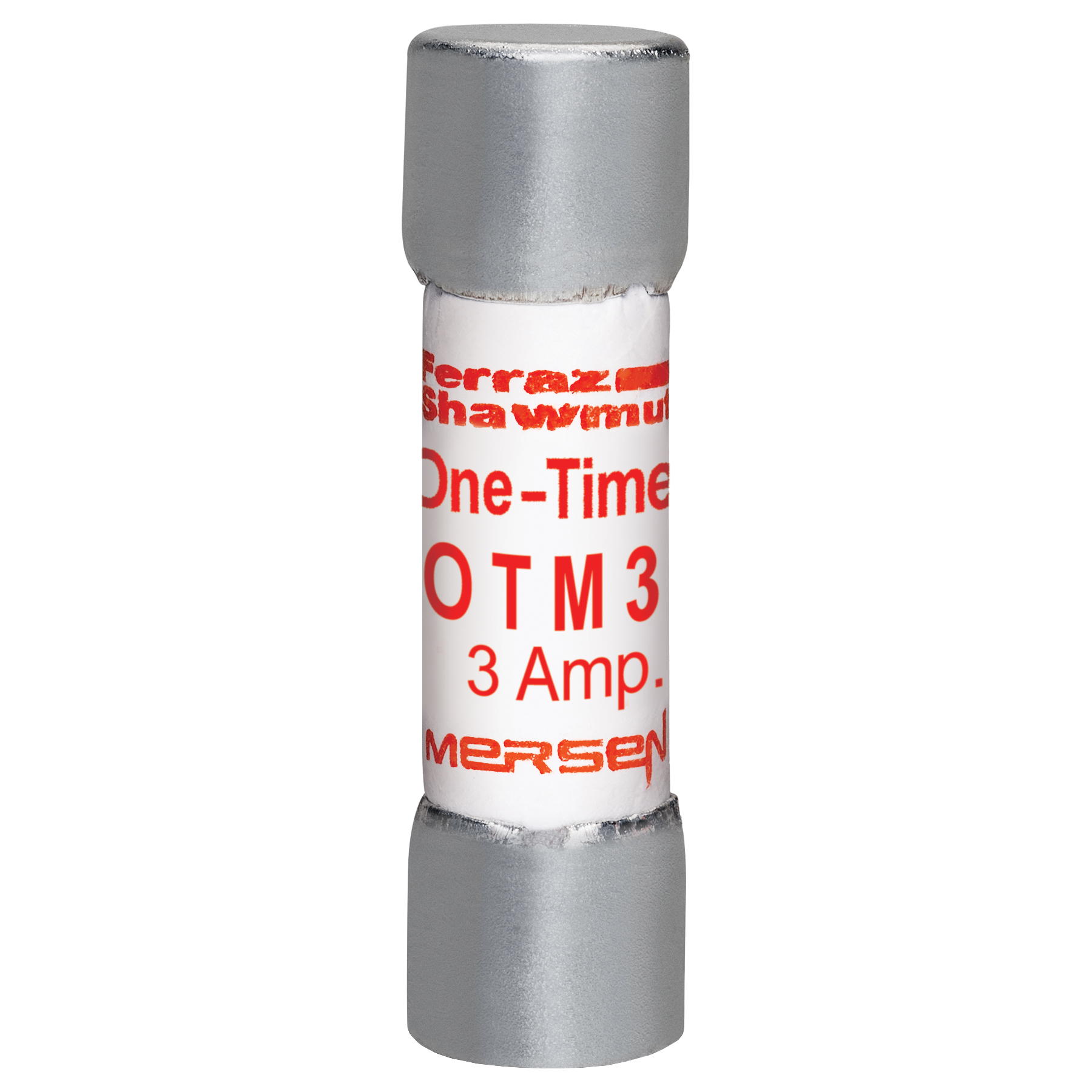 OTM3 Low Voltage Fast Acting Fuse, 3 A, 250 V AC, 10 kA, Class Midget, Cylindrical Body
