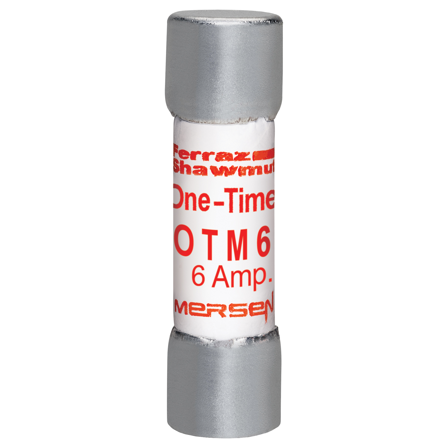 OTM6 Low Voltage Fast Acting Fuse, 6 A, 250 V AC, 10 kA, Class Midget, Cylindrical Body