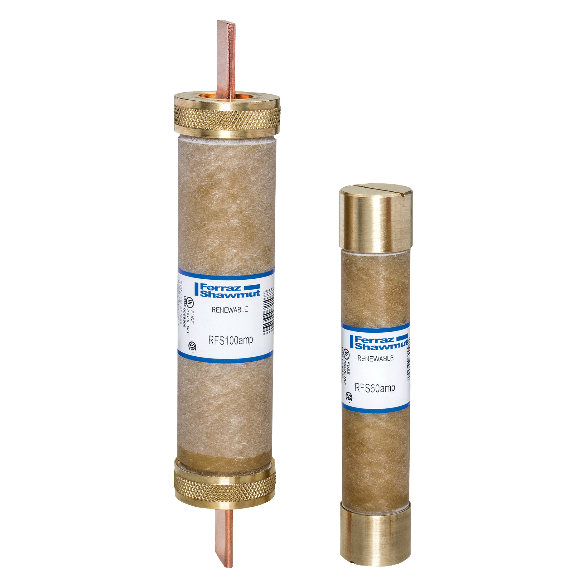 RFS300 Fast Acting Low Voltage North American Style Renewable Fuse, 300 A, 600 V AC, 10 kA Interrupt, H Class, Cylindrical Body