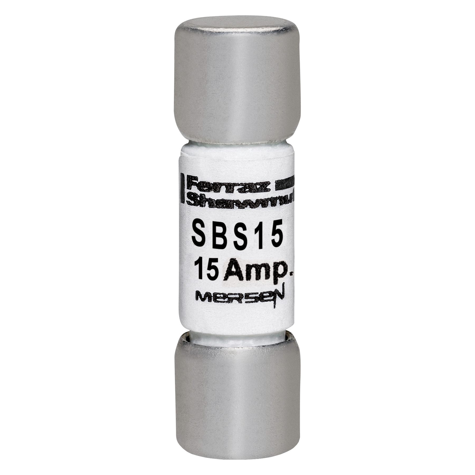 SBS15 Low Voltage Fast Acting Fuse, 15 A, 600 V AC, 100 kA, Class Midget, Cylindrical Body