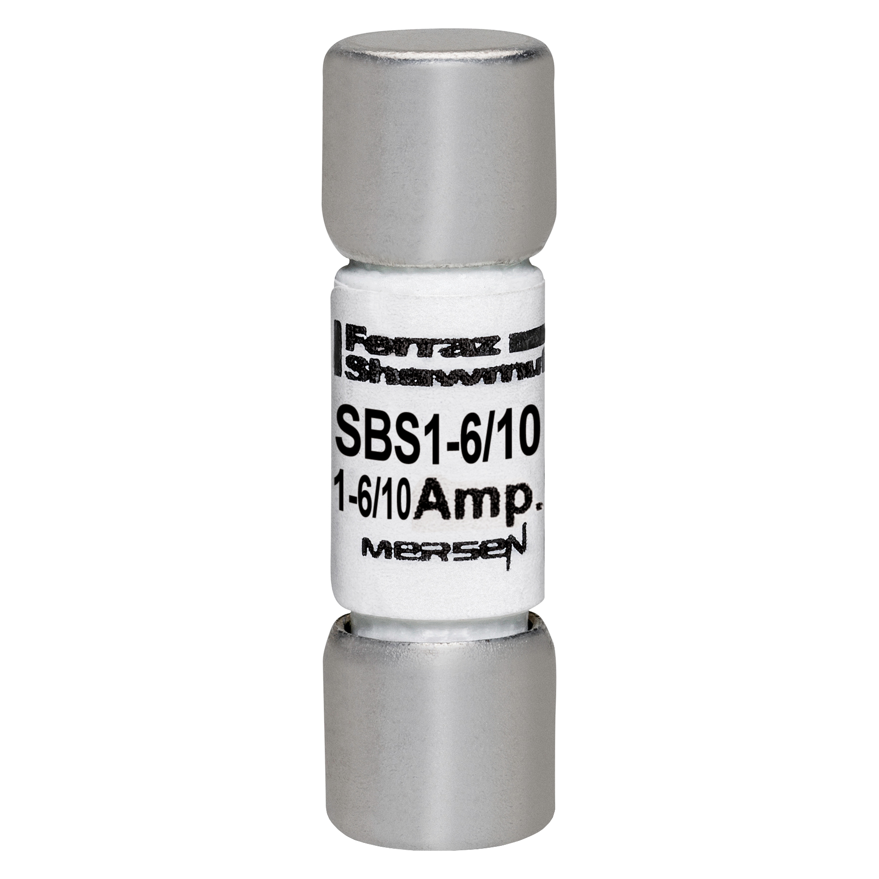 SBS1-6/10 Fast Acting Low Voltage Midget Fuse, 1.6 A, 600 V AC, 100 kA, Class Midget, Cylindrical Body
