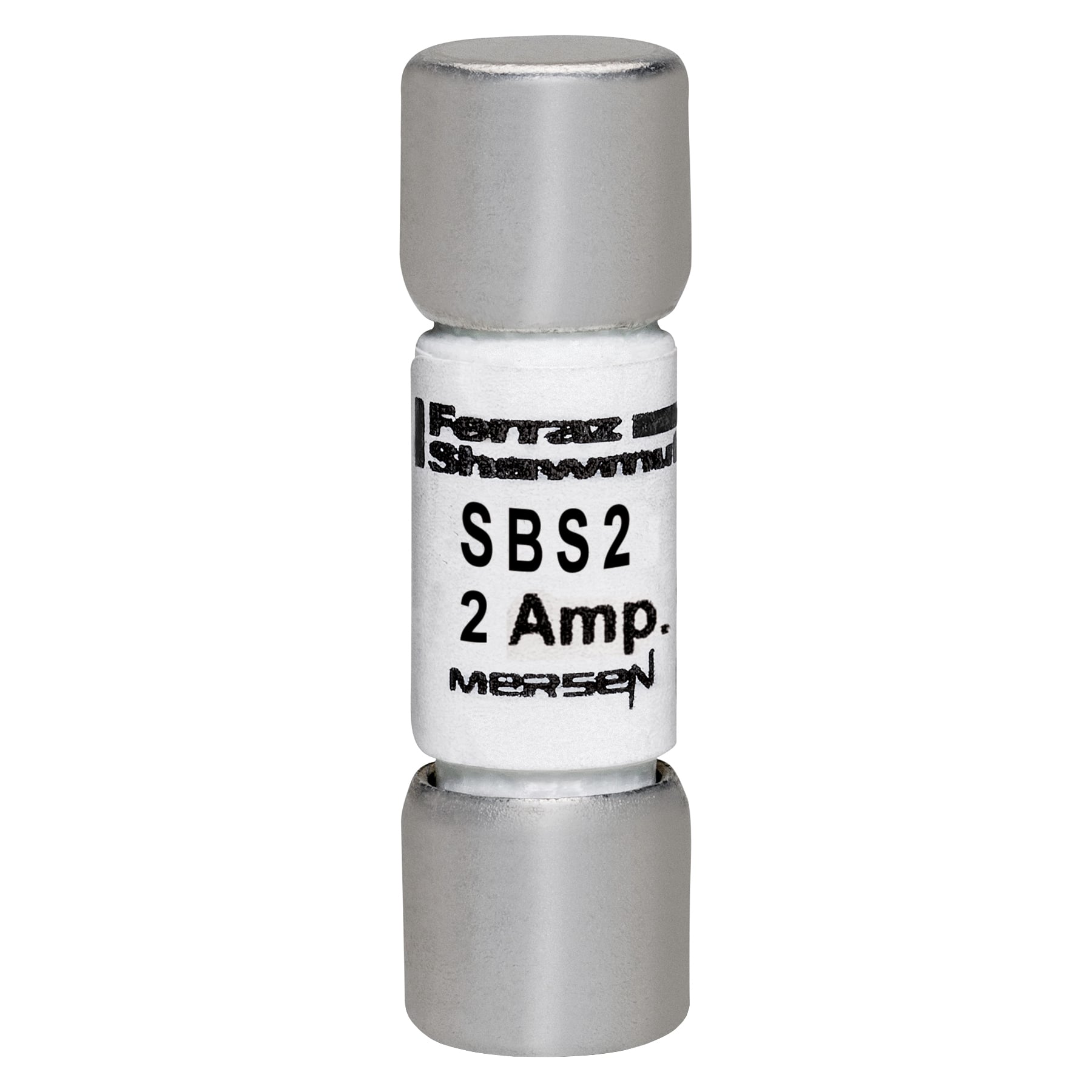 SBS2 Low Voltage Fast Acting Fuse, 2 A, 600 V AC, 100 kA, Class Midget, Cylindrical Body