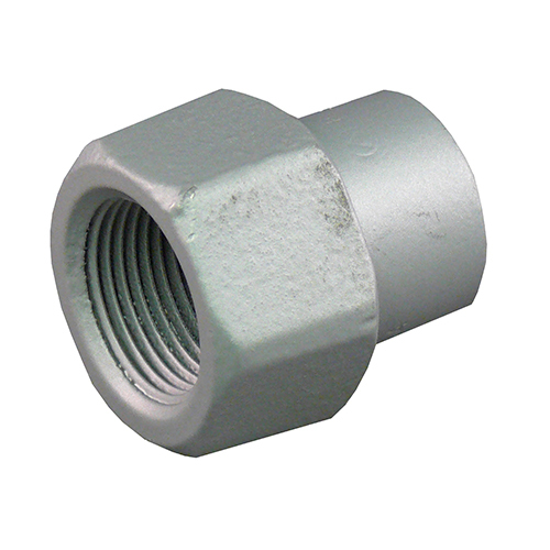 BR125100 Unilets Dust-Ignitionproof Explosionproof Threaded Bell Reducer Coupling, 1-1/4 to 1 in, For Use With IMC/Threaded Rigid Metallic Conduit, Malleable Iron, Triple Coated