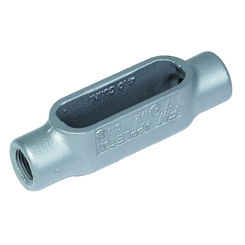 Type C Conduit Outlet Body, 3/4 in Hub, Form 7 Form, 6.9 cu-in Capacity, Grayloy Iron, Aluminum Enamel/Zinc Electroplated