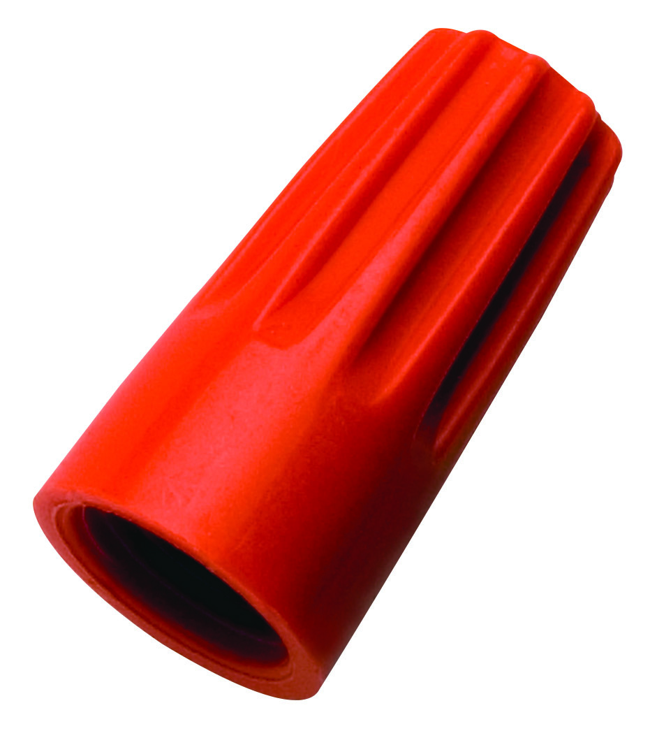 30-073 73B Flame-Retardant Wire Connector, Positive Grip Shell, Fixed/Square Wire Spring, 22 to 14 AWG Wire Solid/Stranded Copper Wire, Polypropylene
