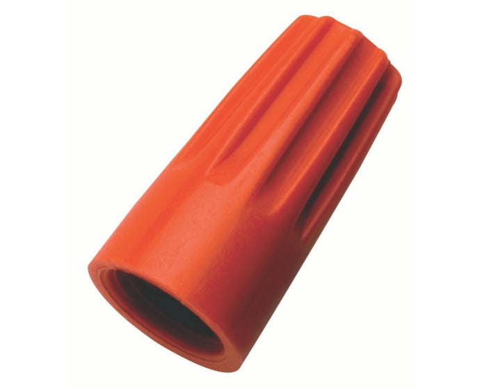 30-073J 73B Flame-Retardant Wire Connector, Positive Grip Shell, Fixed/Square Wire Spring, 22 to 14 AWG Wire Solid/Stranded Copper Wire, Polypropylene