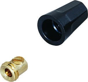 30-210 Set Screw Connector, 22 to 10 AWG Copper Wire, Slotted Screw, Brass/Polypropylene