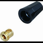 IDEAL, Wire Connector, Set-Screw, Size: 1/2 IN Width X 45/64 IN Height, Number Of Conductors: 1 to 6, Wire Size: 22 - 10 AWG, Material: Brass, Flame-retardant polypropylene shell, Color: Brass Connector, Black Shell, Voltage Rating: 300 V, Temperature Rating: 150 , 302 DEG C, DEG F, Dimension B: 5/16 IN, Model: 10, Width: 1/2 IN, Height: 45/64 IN, Dimension D: 19/64 IN