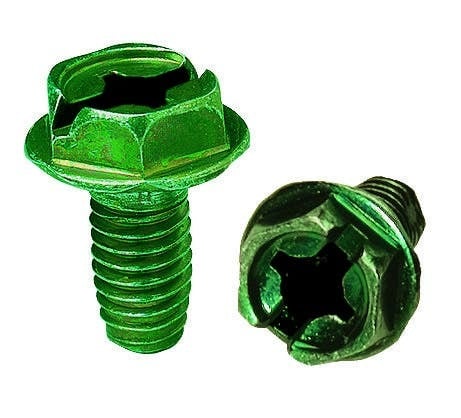 30-3194 Thread Forming Grounding Screw, Hex/Phillips/Slotted/Square Drive, Steel