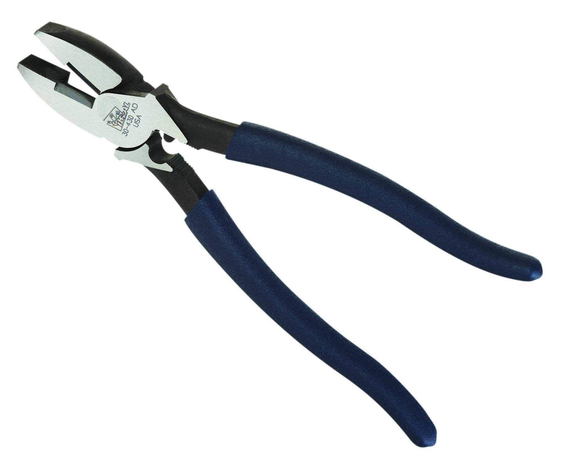 30-430 LaserEdge High Leverage Side-Cutting Plier With Crimping Die, Carbon Steel Serrated Jaw, 9-1/4 in OAL