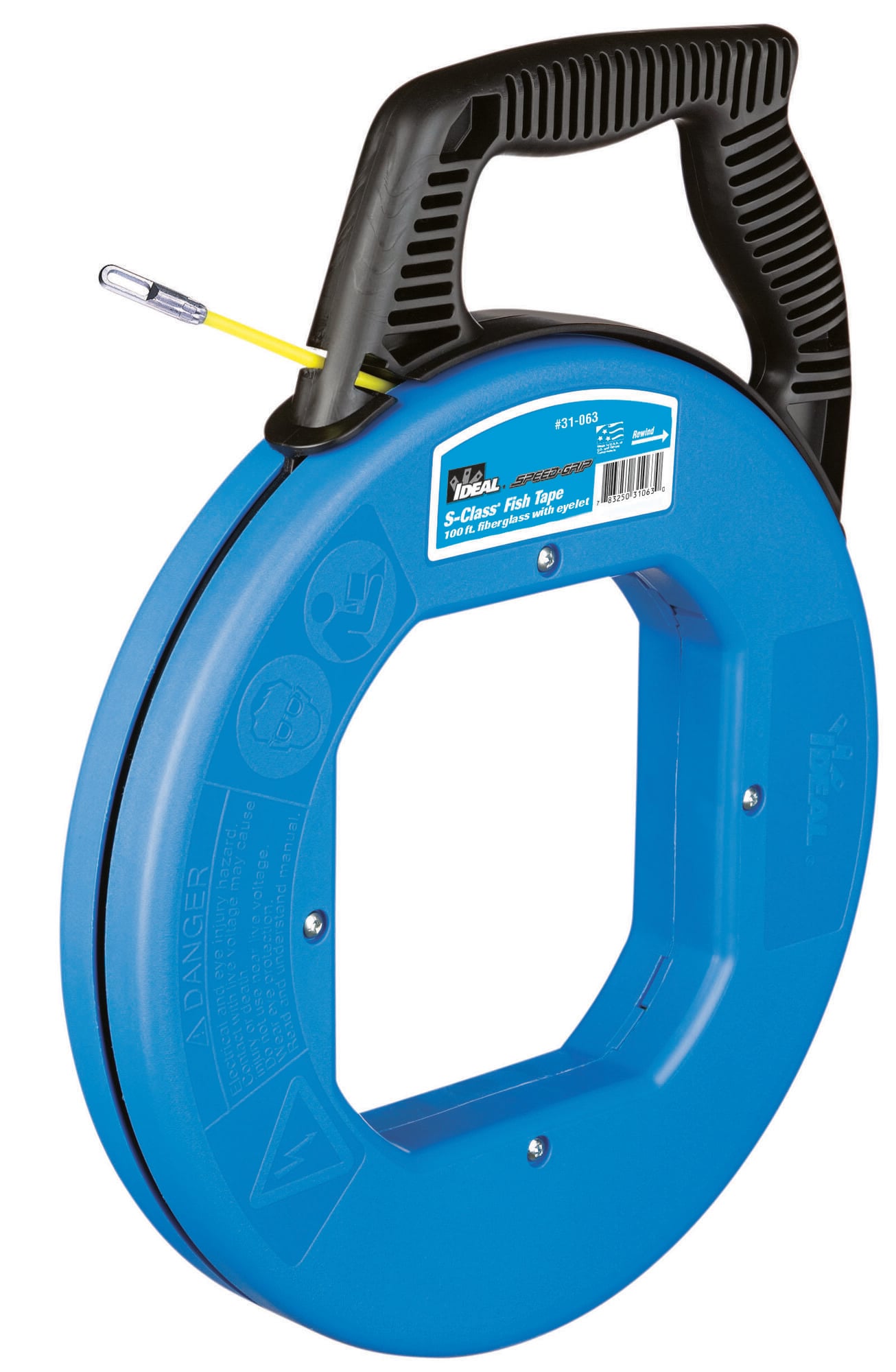 31-152 S-Class Replacement Fish Tape With Leader, 3/16 in Dia Tape, 100 ft L Tape, Round Profile, Fiberglass Tape