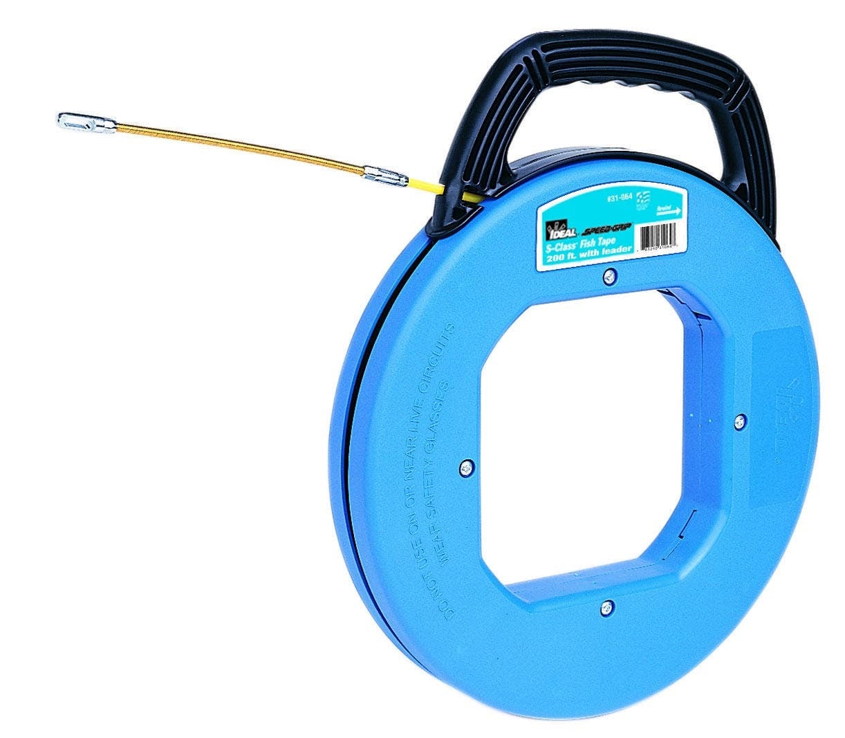 31-155 S-Class Replacement Fish Tape With Leader, 3/16 in Dia Tape, 200 ft L Tape, Round Profile, Fiberglass Tape