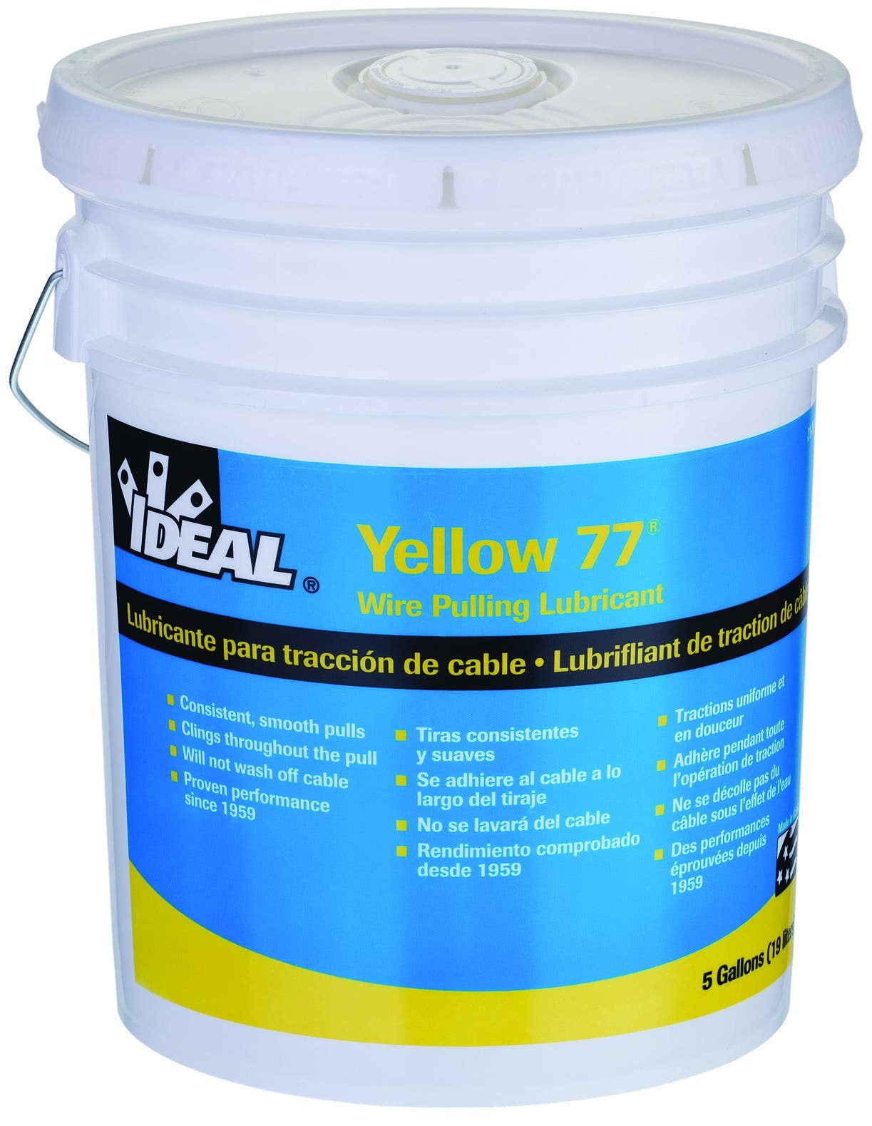 31-355 Wire Pulling Lubricant, 5 gal Bucket, Paste Form, Yellow, 0.98