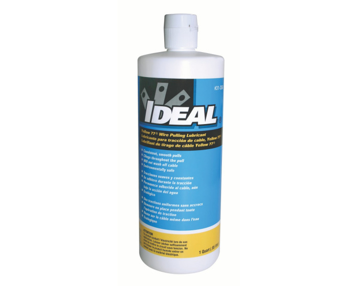 31-358 Wire Pulling Lubricant, 1 qt Squeeze Bottle, Paste Form, Yellow, 0.98