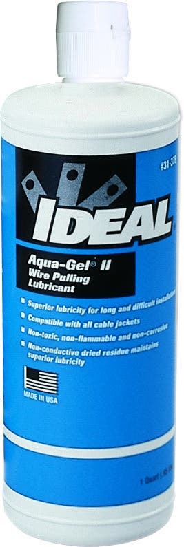 31-378 Aqua-Gel II Cable Pulling Lubricant, 1 qt Squeeze Bottle, Gel Form, Blue, 0.98