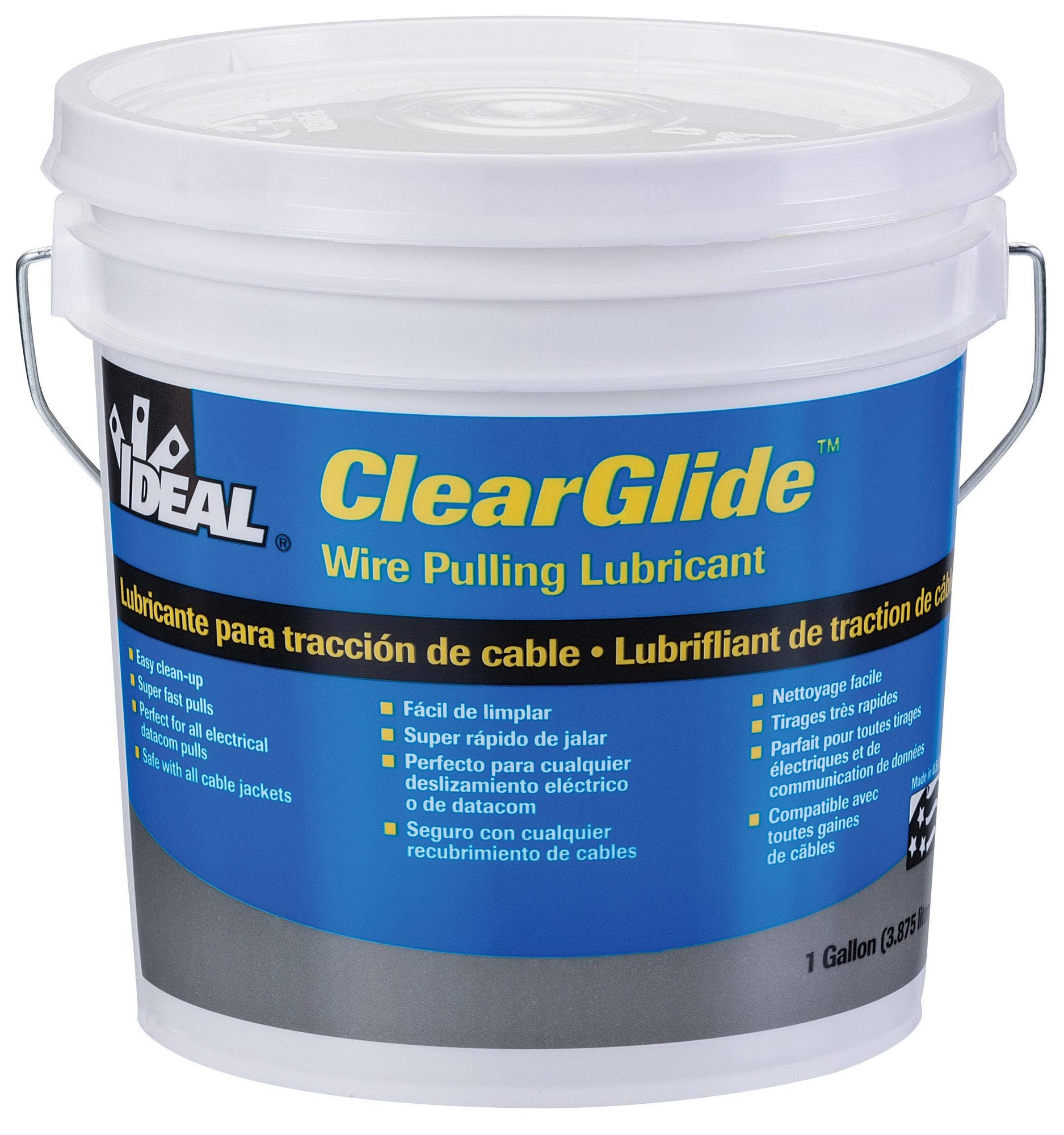 31-381 ClearGlide Wire Pulling Lubricant, 1 gal Pail, Gel Form, Clear, 1.09