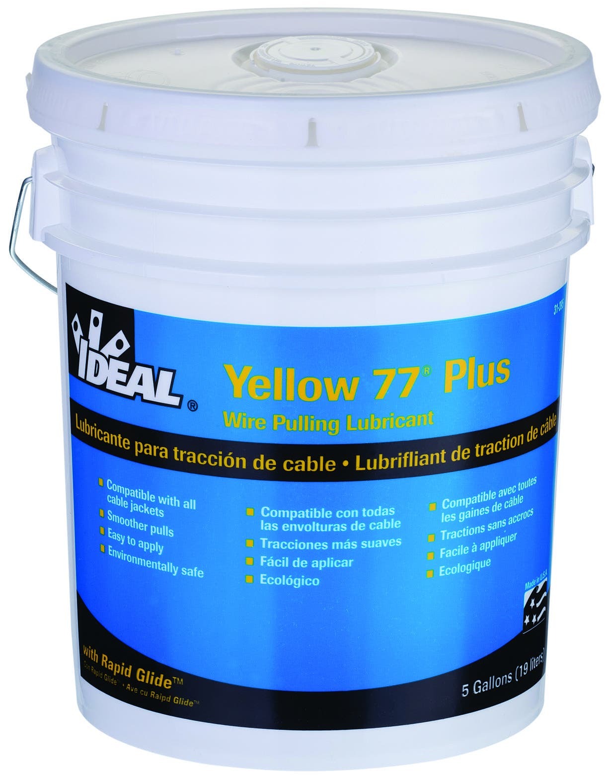 31-395 Wire Pulling Lubricant, 5 gal Pail, Paste Form, Yellow, 0.93