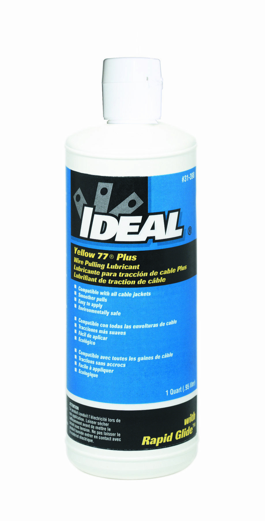 31-398 Wire Pulling Lubricant, 1 qt Squeeze Bottle, Paste Form, Yellow, 0.93