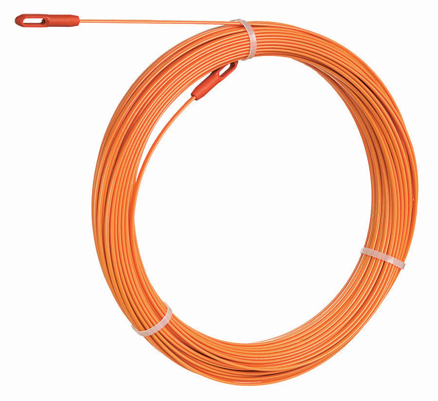 31-554 Volt-Guard Replacement Fish Tape With Eyelet, 0.1875 in W x 0.094 in THK Tape, 120 ft L Tape, Rectilinear Profile, Fiberglass Tape, Orange