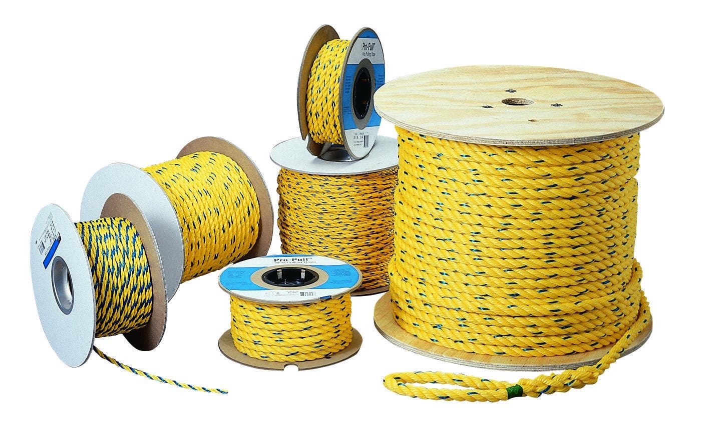 31-856 Pro-Pull Pull Rope, 3/4 in Dia x 600 ft L, Blue/Yellow, Polypropylene
