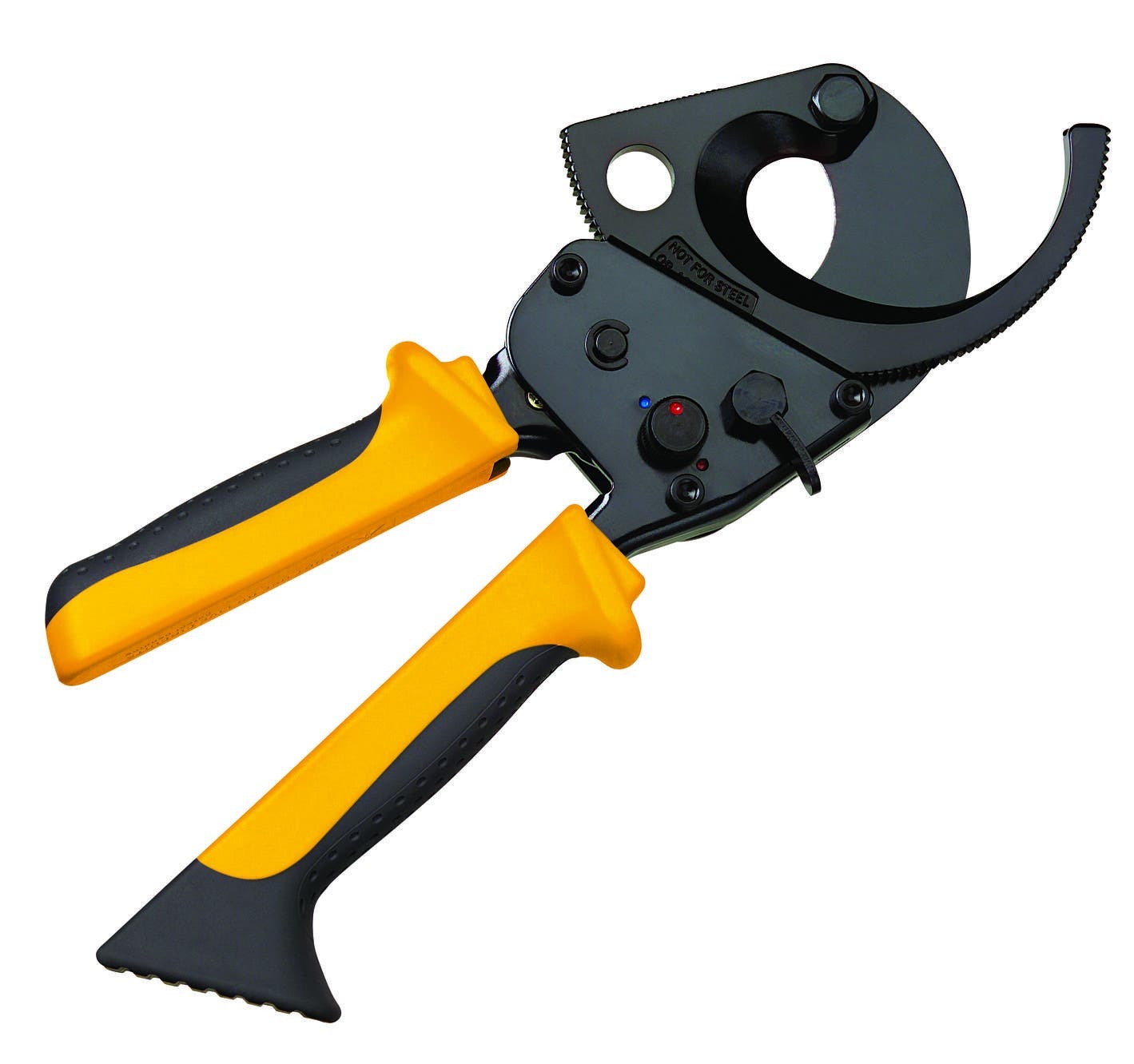 35-053 Ratcheting Cable Cutter, 750 kcmil Cable/Wire, 14-1/2 in OAL, Hard Steel Jaw
