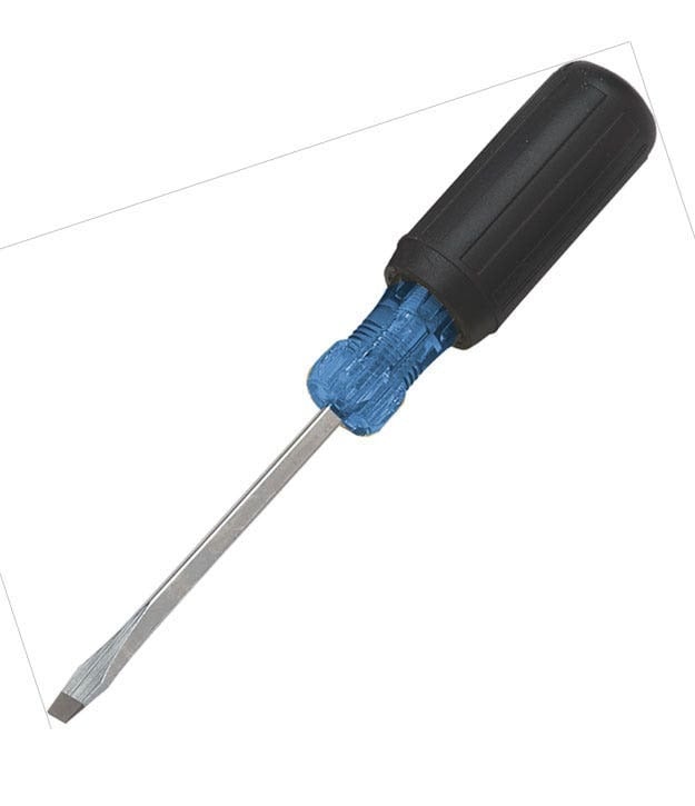 35-154 Heavy Duty Screwdriver, 1/4 in Slotted Point, CRV Steel Shank, 8-3/8 in OAL, Polished Chrome/Nickel Plated